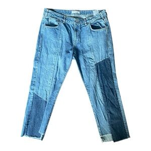 Jeans bleu patchwork 👖